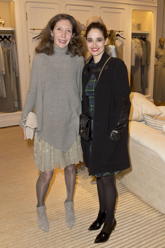 Marie Gillain et Caroline Van der Voort (Ralph Lauren) lors de la soirée de Tanksgiving organisée par la maison Ralph Lauren à Paris le 25 novembre 2014