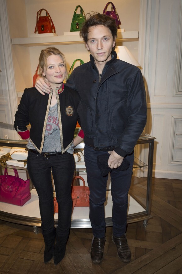 Mélanie Thierry et Raphaël lors de la soirée de Tanksgiving organisée par la maison Ralph Lauren à Paris le 25 novembre 2014