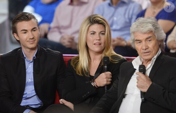 Exclusif - Daniel Guichard avec son fils Joël et sa fille Emmanuelle - Enregistrement de l'émission "Vivement Dimanche" à Paris le 26 novembre 2014.