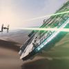 Image officielle du film Star Wars : Le Réveil de la force avec le Faucon Millenium.