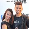 Rayane Bensetti et Denitsa Ikonomova - Photocall de présentation de la nouvelle saison de "Danse avec les Stars 5" au pied de la tour TF1 à Paris, le 10 septembre 2014.