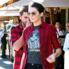 Kendall Jenner and Scott Disick make their way to Il Pastaio for lunch and were dressed alike wearing matching plaid shirts with a grey shirt and jeans in Los Angeles, CA, USA on November 25, 2014. After their meal, the reality stars headed over to Scott's Bugatti EB and at one point got upset as a valet driver accidentally fell on his car. Photo by GSI/ABACAPRESS.COM26/11/2014 - Los Angeles