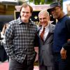 Quentin Tarantino, Christoph Waltz, Samuel L. Jackson - Christoph Waltz reçoit son étoile sur le Walk of Fame à Hollywood, le 1er décembre 2014.