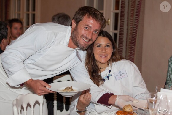 Cyril Rool et Marion Bartoli lors de la soirée La Toque et les Sportifs à l'Hôtellerie Les Gorges de Pennafort à Callas le 2 décembre 2014