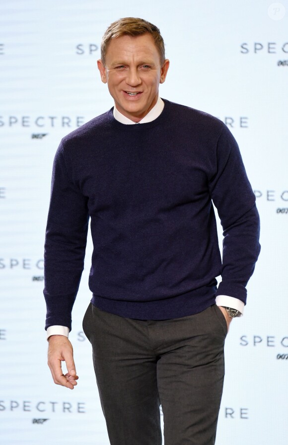Daniel Craig lors de la conférence de presse BOND 24 aux Pinewood Studios, près de Londres, le 4 décembre 2014.