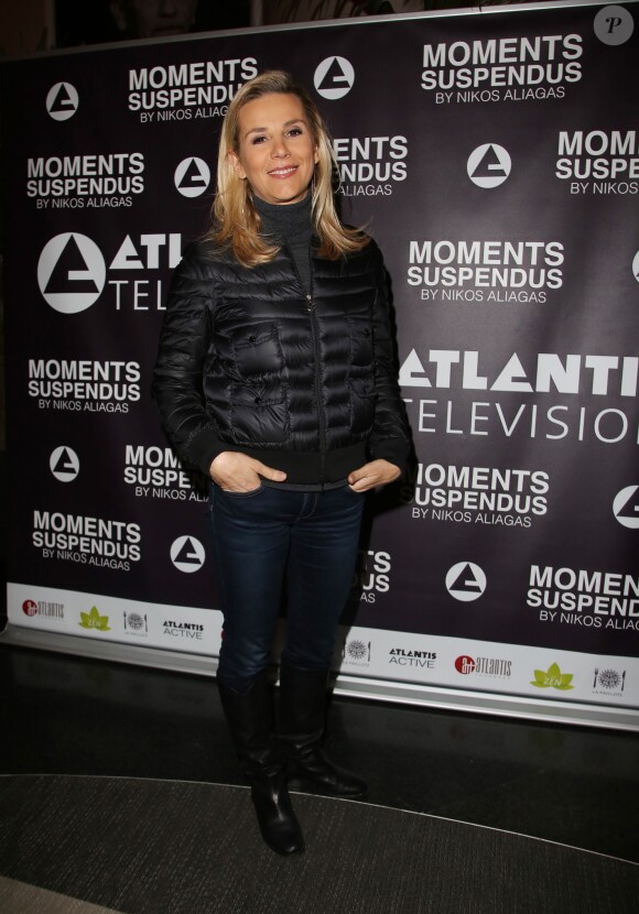 Exclusif - Laurence Ferrari - Vernissage de l'exposition "Moments Suspendus" de Nikos Aliagas à l'Atlantis TV à Boulogne-Billancourt, le 3 décembre 2014.