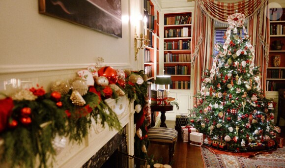 Illustration des décorations de Noël à la Maison Blanche, le 3 décembre 2014