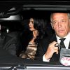 George Clooney et sa femme Amal se rendant à leur fête de mariage organisée par la famille d'Amal à l'hôtel Danesfield à Marlow le 25 octobre 2014