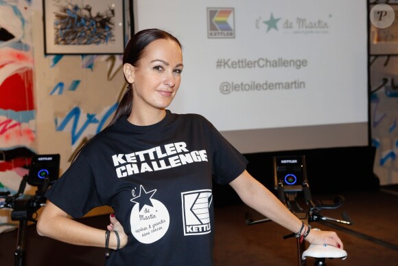 Alexandra Blanc lors du Kettler Challenge au profit de l'association "L'étoile de Martin" à l'hôtel Molitor à Paris, le 1er décembre 2014