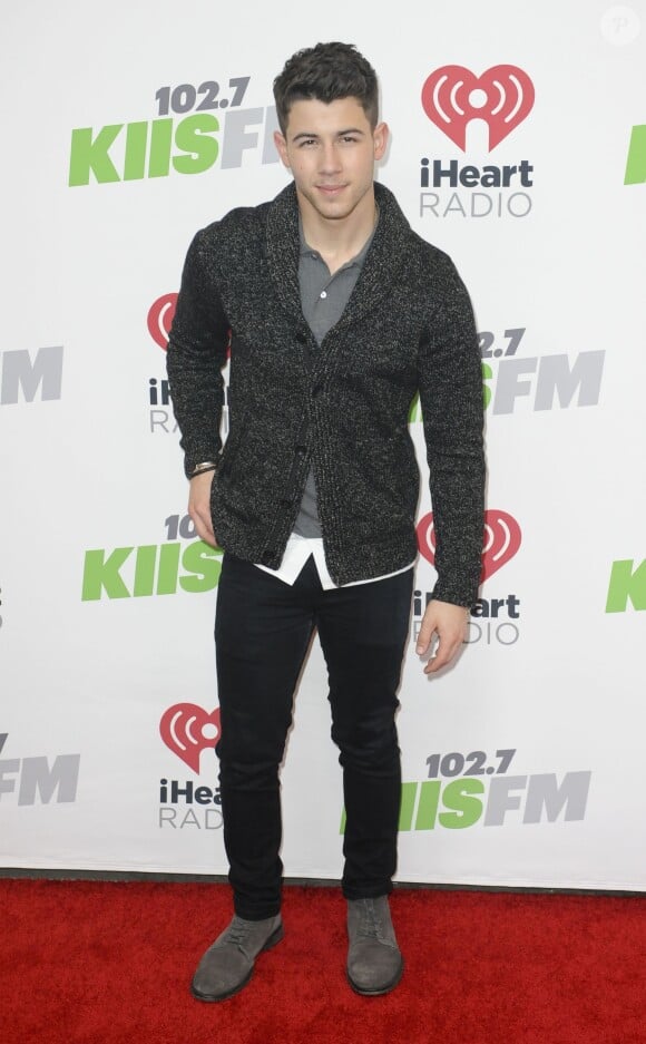 Nick Jonas assiste au concert de Noël de la radio KIIS FM (KIIS FM's Jingle Ball) au Staples Center. Los Angeles, le 5 décembre 2014.