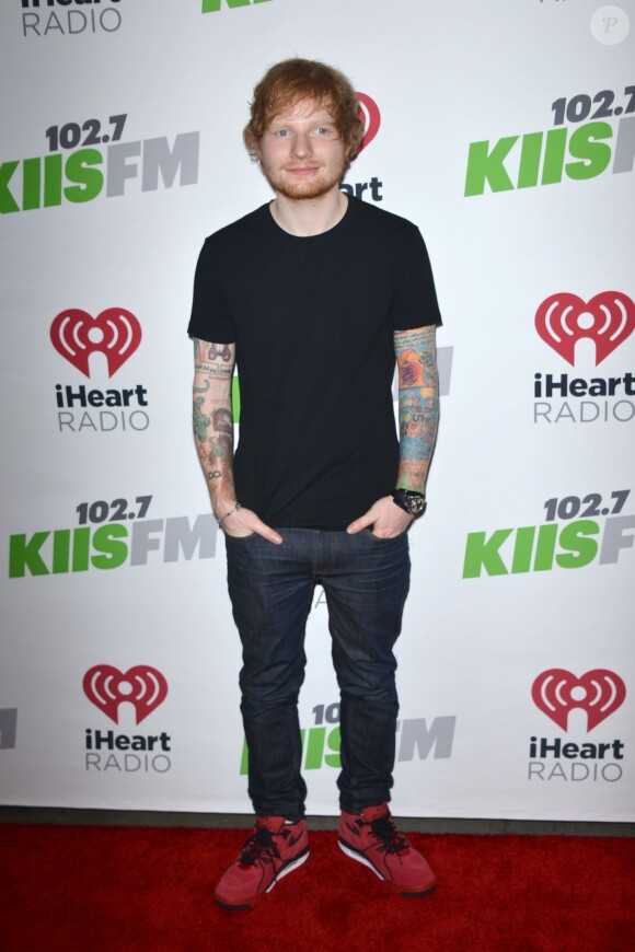 Ed Sheeran assiste au concert de Noël de la radio KIIS FM (KIIS FM's Jingle Ball) au Staples Center. Los Angeles, le 5 décembre 2014.