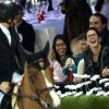 Marion Cotillard avec son fils Marcel au quatrième jour des Gucci Paris Masters 2014 à Villepinte le 7 décembre 2014