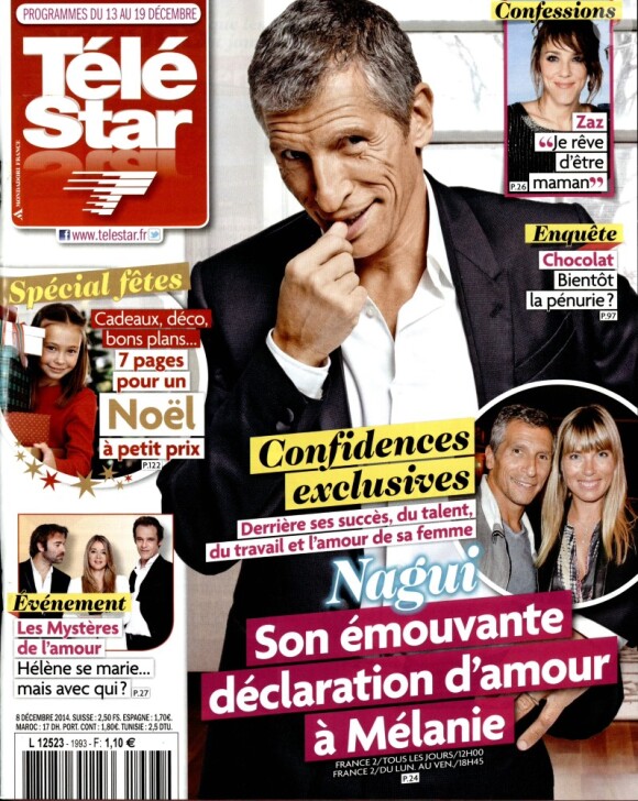 Magazine Télé Star du 13 au 19 décembre 2014.