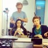 Leila, grande gagnante de Secret Story 8 a posté une photo d'elle en pleine séance maquillage avant un shooting pour la série Les mystères de l'amour. Novembre 2014.
