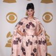  Katy Perry porte une robe et une cape assorties Dolce &amp; Gabbana &agrave; Los Angeles. Le 27 janvier 2014. 