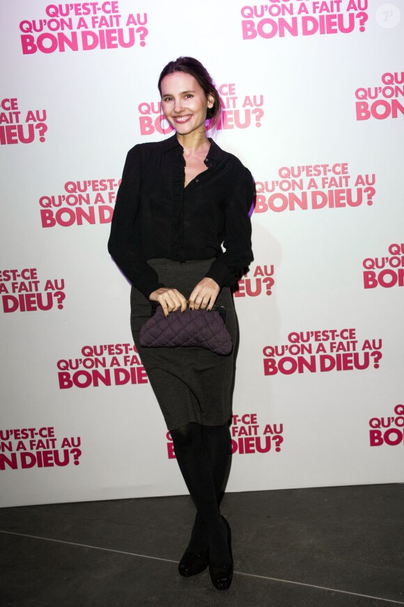 Virginie Ledoyen lors de la soirée "Qu'est-ce qu'on a fait au bon Dieu" au Showcase, Paris, le 8 décembre 2014.