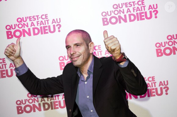 Medi Sadoun lors de la soirée "Qu'est-ce qu'on a fait au bon Dieu" au Showcase, Paris, le 8 décembre 2014.