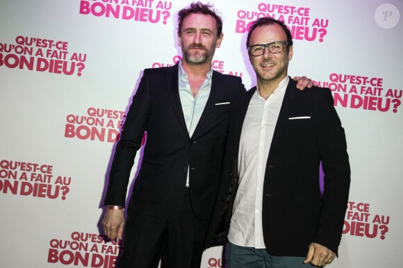 Jean-Paul Rouve et PEF lors de la soirée "Qu'est-ce qu'on a fait au bon Dieu" au Showcase, Paris, le 8 décembre 2014.