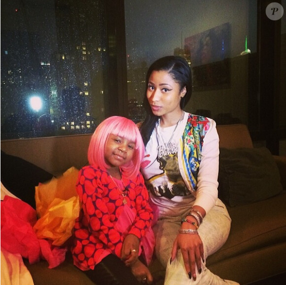 Nicki Minaj avec la petite Miyah - photo publiée en avril 2014