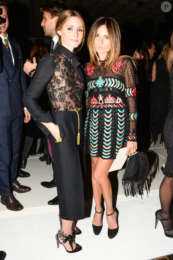 Olivia Palermo et Erica Pelosini assistent à la présentation de la collection New York Haute Couture de Valentino au Whitney Museum. New York, le 10 décembre 2014.