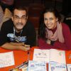 Exclusif - Fabien Rypert et Adeline Blondieau présentent les nouvelles aventures des Pochitos intitulées "La fête de la neige" au Festival BD d'Igny, le 13 décembre 2014.