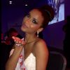 La sublime Flora Coquerel dans les coulisses de l'élection Miss Monde 2014. A Londres, le 14 décembre 2014. Malheureusement, la Française a été éliminée en quart de finale.