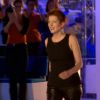La chroniqueuse Natacha Polony, sexy en pantalon de cuir, a retrouvé Aymeric Caron et Laurent Ruquier dans "On n'est pas couché" sur France 2. Samedi 13 décembre 2014.