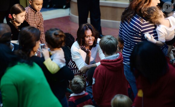 La populaire Michelle Obama a lu un conte pour enfants, au Children's National Health System à Washington, le 15 décembre 2014