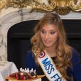  Camille Cerf (Miss France 2015) fête ses 20 ans, à Paris, le 9 décembre 2014. 