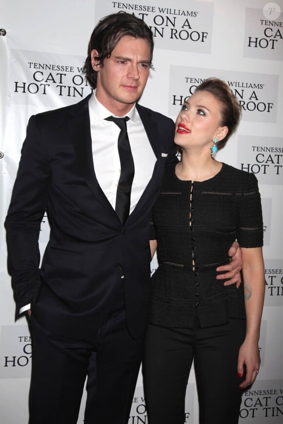Benjamin Walker et Scarlett Johansson à New York, le 17 janvier 2013.
