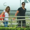 Exclusif - Sofia Vergara et son petit-ami Joe Manganiello vont prendre un vol à l'aéroport de Cabo San Lucas après avoir passé des vacances en amoureux, le 1er septembre 2014.