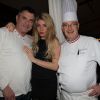 Exclusif - Jean Marie Bigard, Jean Yves Leuranguer ( Le chef du Fouquet's Paris) , Lola Bigard au restaurant le Fouquet's à Paris Le 26 décembre 2014.
