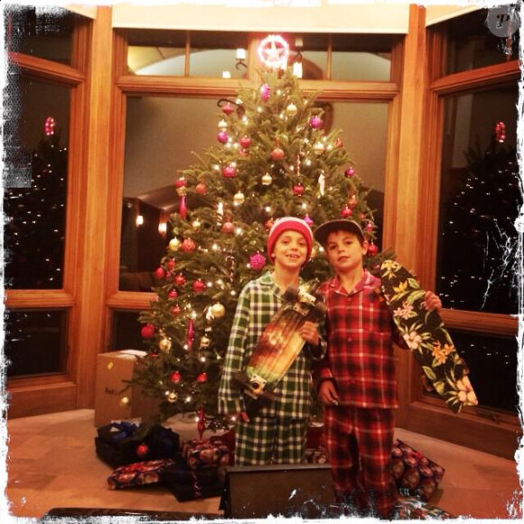 Sean Preston et Jayden James, les enfants de Britney Spears, le jeudi 25 décembre 2014.