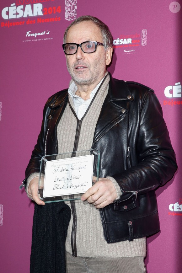 Fabrice Luchini lors du déjeuner des nommés aux César au restaurant Fouquet's à Paris, le 8 février 2014.