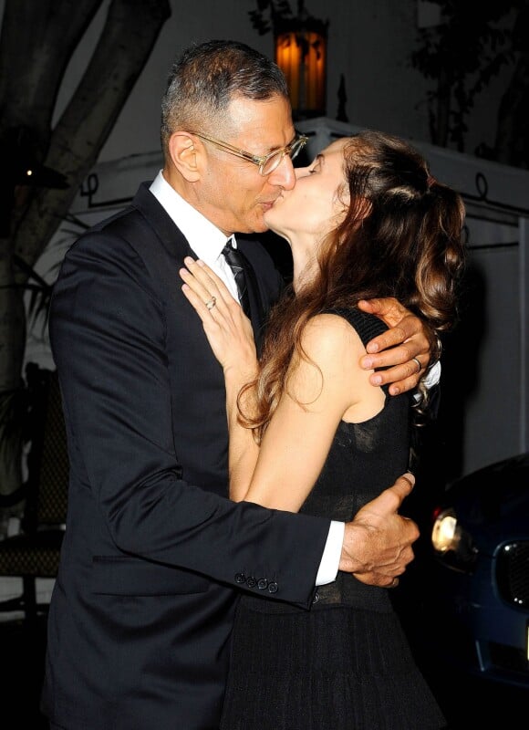 Jeff Goldblum et sa nouvelle épouse Emilie Livingston au Chateau Marmont à Los Angeles, le 4 décembre 2014.
