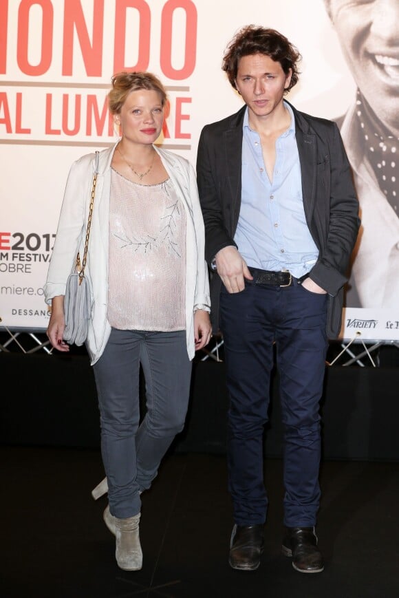 Mélanie Thierry enceinte et son compagnon Raphaël - Soirée d'ouverture du Festival Lumière 2013 à Lyon le 14 octobre 2013