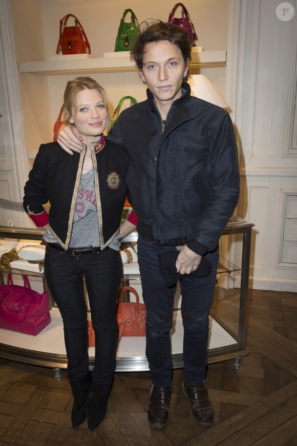 Mélanie Thierry et Raphaël lors de la soirée de Tanksgiving organisée par la maison Ralph Lauren à Paris le 25 novembre 2014