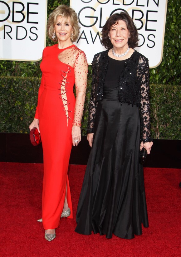 Jane Fonda, Lily Tomlin pour la La 72ème cérémonie annuelle des Golden Globe Awards à Beverly Hills, le 11 janvier 2015. 