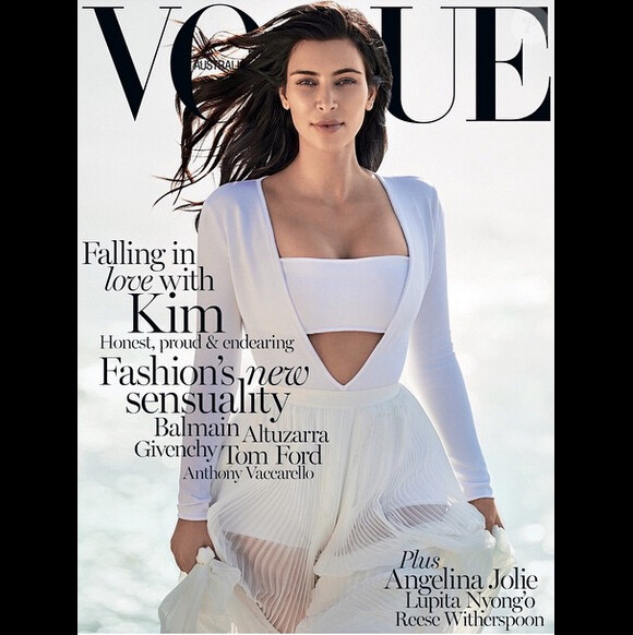 Kim Kardashian en couverture de Vogue Australia pour le mois de février 2015