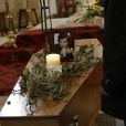  Obsèques de Claude Chamboisier alias Framboisier des "Musclés" en l'église de Robion, le 12 janvier 2015, en présence également de Dominique de Lacoste (une des Vamps) 