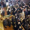 Obsèques de Anita Ekberg en présence de sa famille et ses proches en l'église évangélique allemande à Rome, le 14 janvier 2015.