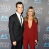 Jennifer Aniston et son fiancé Justin Theroux lors des Critics' Choice Movie Awards à Los Angeles le 15 janvier 2015