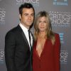Jennifer Aniston et son fiancé Justin Theroux lors des Critics' Choice Movie Awards à Los Angeles le 15 janvier 2015