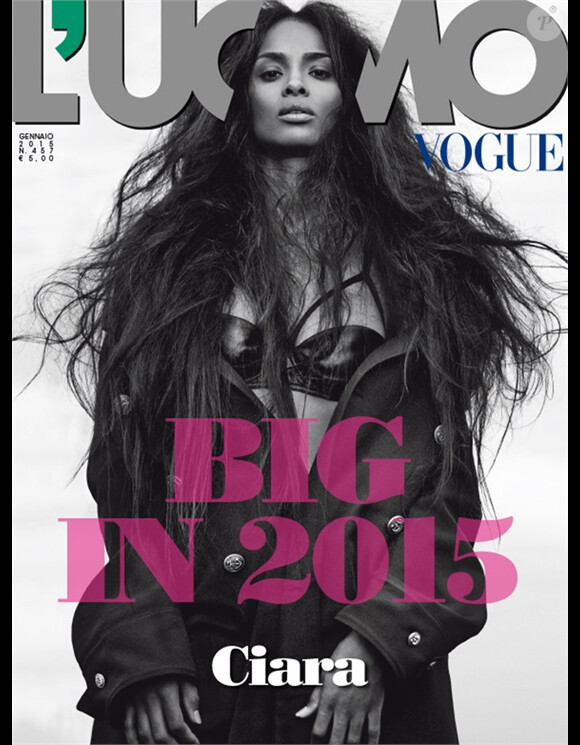 Ciara, photographiée par Francesco Carrozzini pour le magazine L'Uomo Vogue. Janvier 2015.