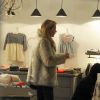 Exclusif - Kate Moss fait du shopping chez Bonpoint à Londres, le 15 janvier 2015.