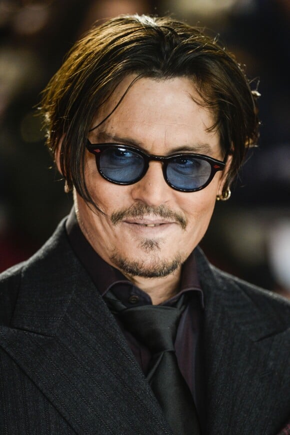 Johnny Depp lors de la première de Charlie Mortdecai à Londres le 19 janvier 2015.