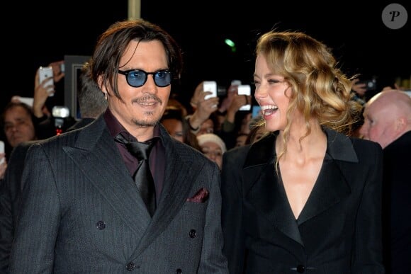 Johnny Depp and Amber Heard attends 'Mortdecai' - UK film premiere at the Empire Leicester Square in London, England. 19th January 2015. Photo by James Warren/Photoshot/ABACAPRESS.COM20/01/2015 - London