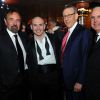 Jorge Perez, Pitbull, Steven Ross, Carlos Jimenez lors de la soirée PAMM Art of the Party en partenariat avec Louis Vuitton le 17 janvier 2015