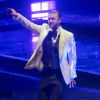 Justin Timberlake en concert au Rogers Arena a Vancouver, le 16 janvier 2014.  