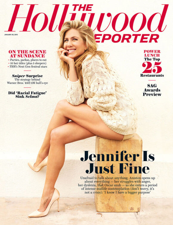 Jennifer Aniston en couverture du magazine The Hollywood Reporter - février 2015